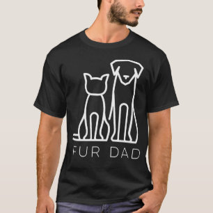 T-shirt Fourrure Papa Pet Adulte Chat Chien Papa Mari Amus