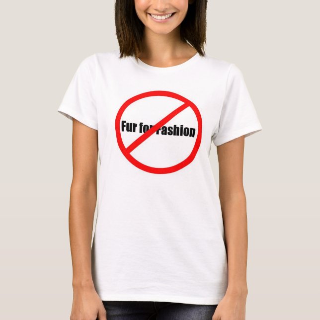 T-shirt fourrure pour la mode (Devant)