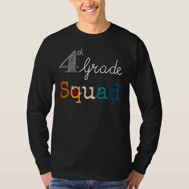 T-shirt Fourth 4th Grade Squad Teacher Student Back To Sch (Devant)