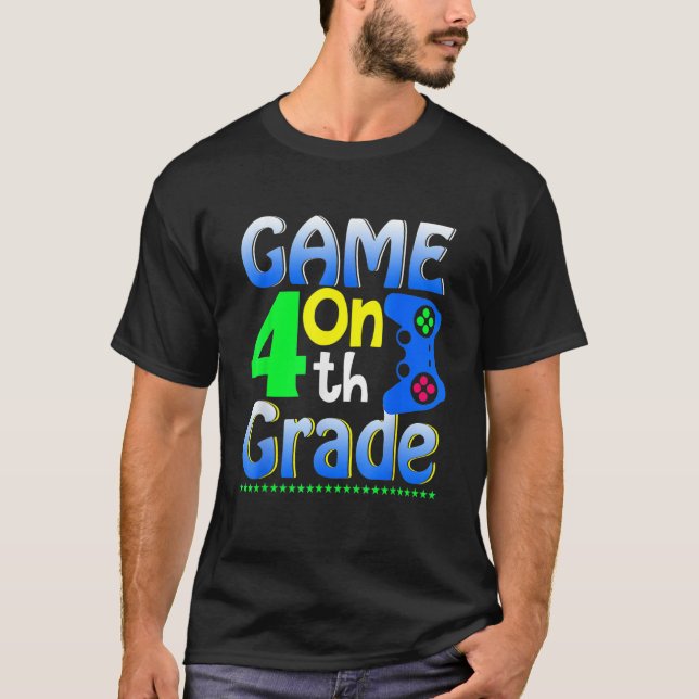 T-shirt Fourth Grade Back To School Video Gamer Game On 4t (Devant)