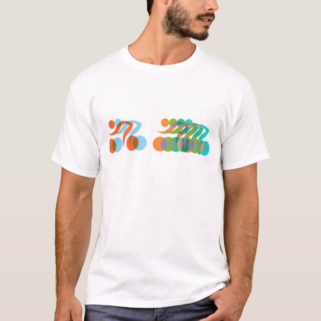 T-shirt Fous de vélos, cyclistes (Devant)