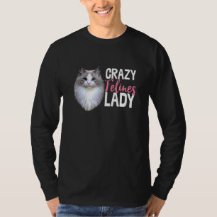 T-shirt Fous Felines Lady Cat Kitten Adorable nouveauté