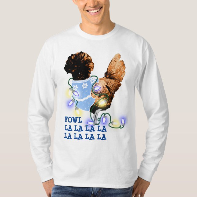 T-shirt Fowl la la la Golden Laced Polonais (Devant)