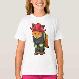 T-shirt Fox as Firefighter avec Helmet