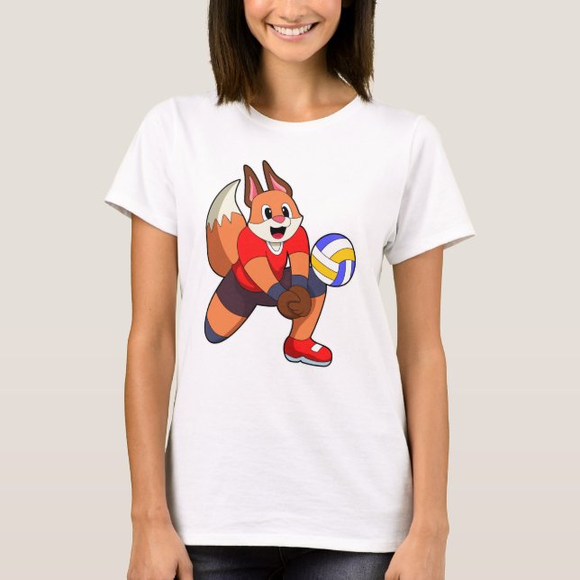 T-shirt Fox at Volleyball Sports (Devant)