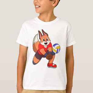 T-shirt Fox at Volleyball Sports