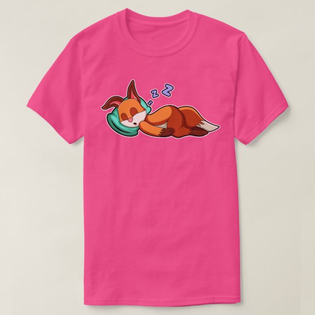 T-shirt Fox au coucher avec Coussin 2 (Design devant)