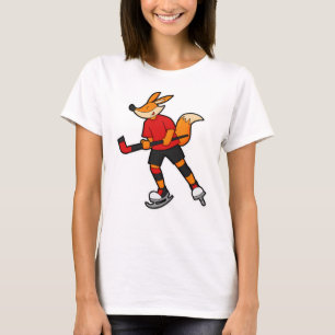 T-shirt Fox au hockey sur glace avec bâton de hockey sur g