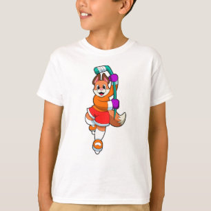 T-shirt Fox au hockey sur glace avec bâton de hockey sur g