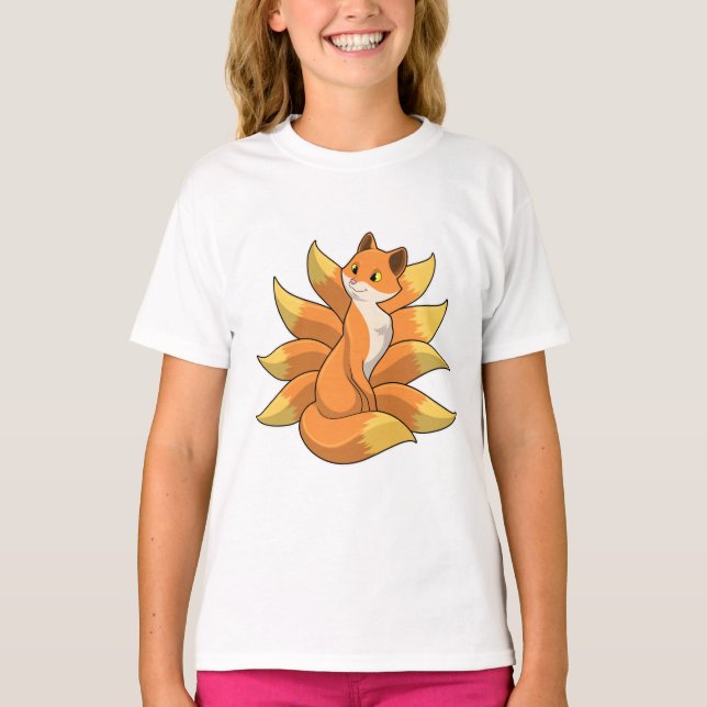 T-shirt Fox avec 9 queues Fox (Devant)