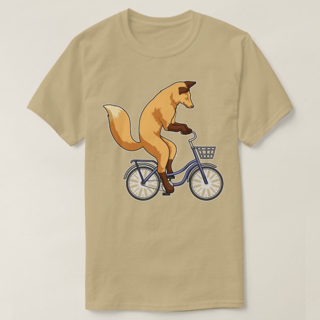 T-shirt Fox Avec Vélo (Design devant)