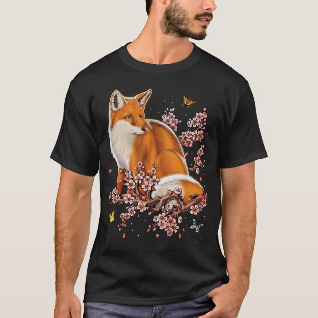 T-shirt Fox Cherry Blossom (Devant)