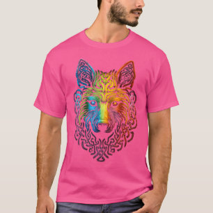T-shirt Fox coloré Mandala Animal Visage Art Fox