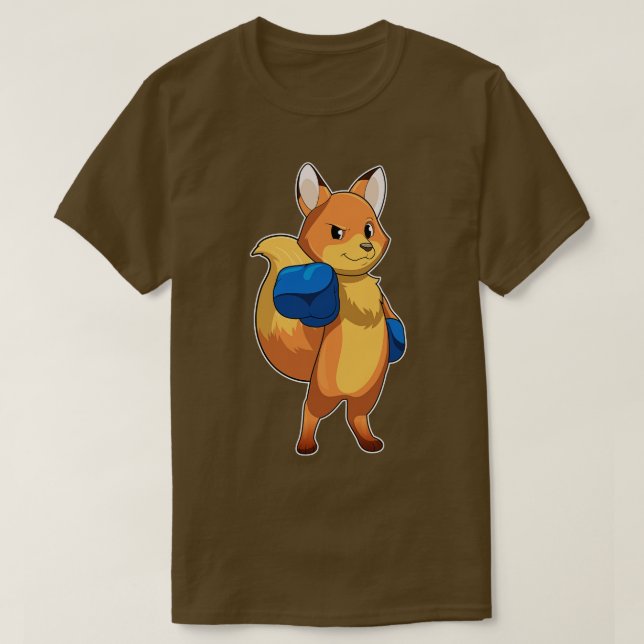 T-shirt Fox Comme Boxer Avec Gants De Boxe (Design devant)