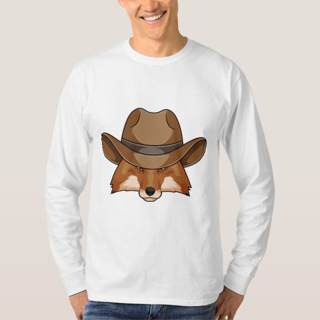 T-shirt Fox comme Cowboy avec Casquette (Devant)