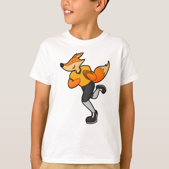 T-shirt Fox comme joueur de football avec Football (Devant)