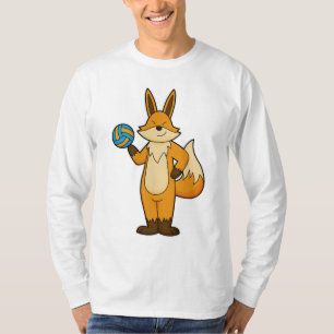 T-shirt Fox comme joueur de volleyball avec volleyball