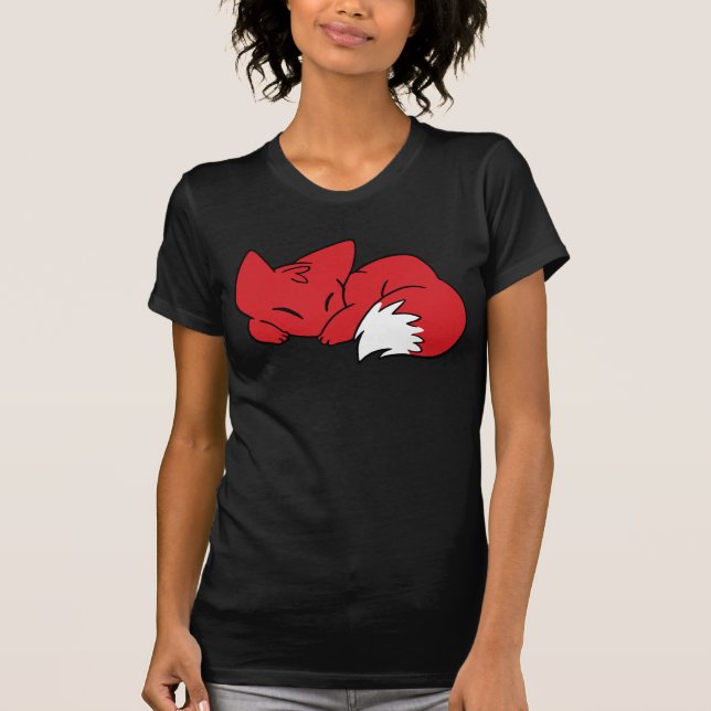 T-shirt Fox courbé de sommeil (Devant)