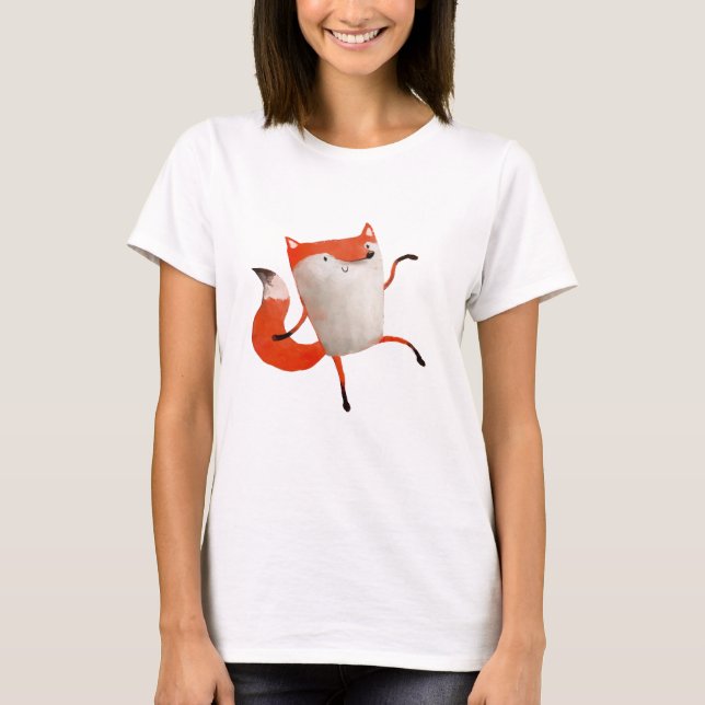 T-shirt Fox de danse heureux (Devant)
