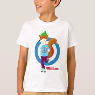 T-shirt Fox de Rollerskating