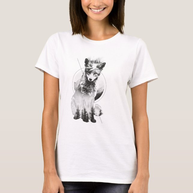 T-shirt Fox Design Double Exposé (Devant)