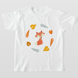T-shirt Fox doux de feuille d'automne
