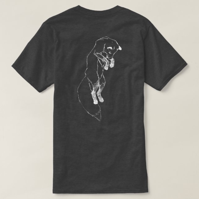 T-shirt "Fox du saut" sautant la pièce en t des hommes (Design dos)