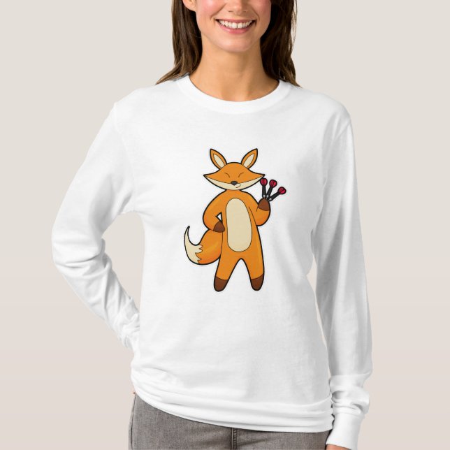 T-shirt Fox en Dart player avec Darts (Devant)