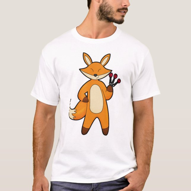 T-shirt Fox en Dart player avec Darts (Devant)