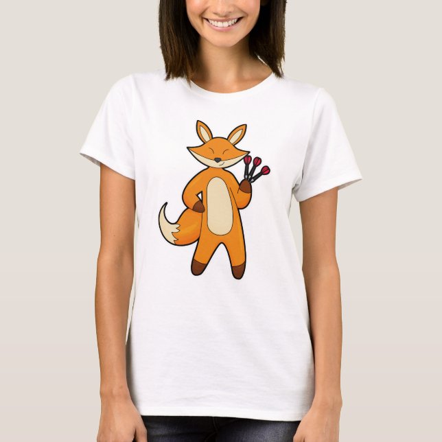 T-shirt Fox en Dart player avec Darts (Devant)