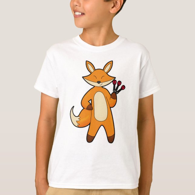 T-shirt Fox en Dart player avec Darts (Devant)