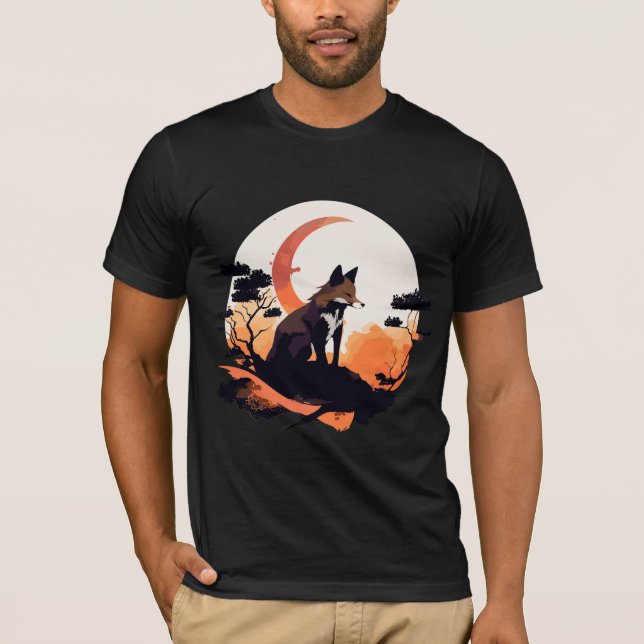 T-shirt Fox et la lune (Devant)