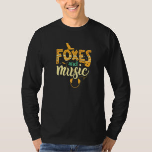 T-shirt Fox Et Musique Faune Nature Forêt Animal