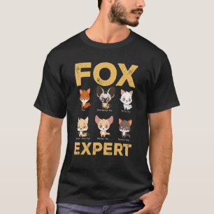 T-shirt Fox Expert Différents Types De Renards Jolies Enfa