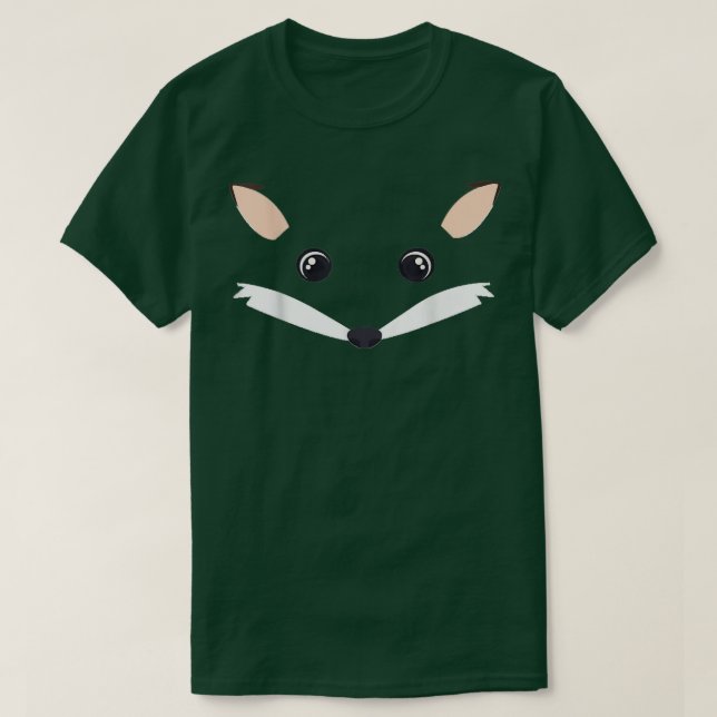 T-shirt Fox Face Costume Halloween Pretend I'm A Fox Funny (Design devant)