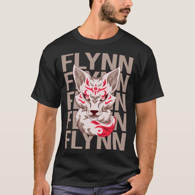 T-shirt Fox Face - Nom Flynn (Devant)