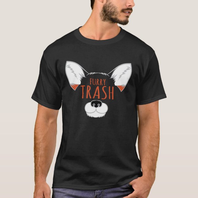 T-shirt Fox  Furry Trash (Devant)