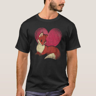 T-shirt Fox Heart Forest Animal Faune Mare Fox