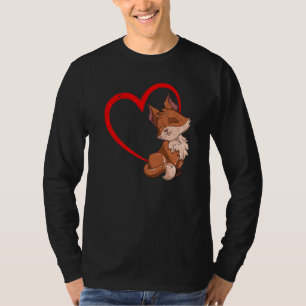 T-shirt Fox Heart Forest Animal Nature faunique Fox