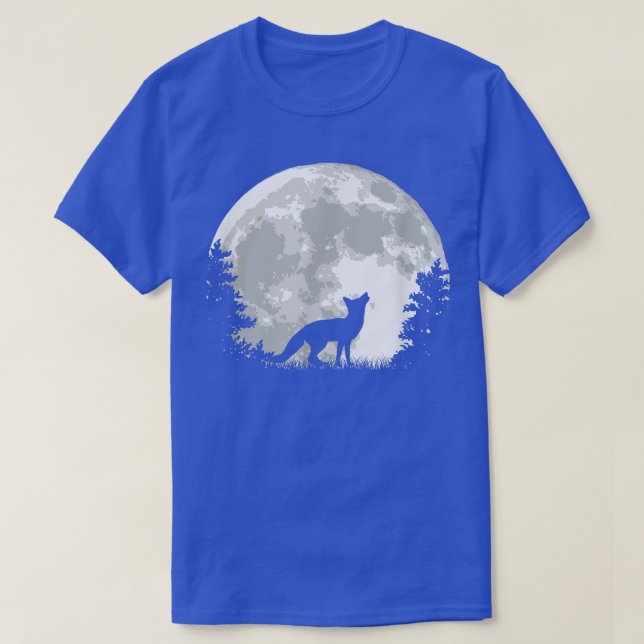 T-shirt Fox Hunter Forest Walker Moonlight (Design devant)