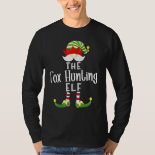 T-shirt Fox Hunting Elf Group Noël Pajama Party