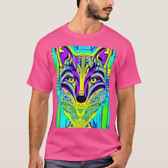 T-shirt Fox Illustration Artistique Fox Lover (Devant)