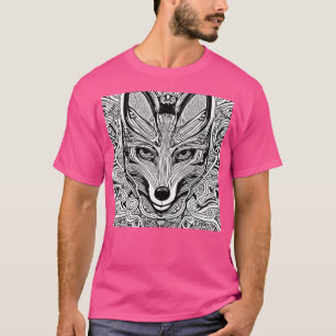 T-shirt Fox Illustration Motif Coloré Artistique Fox migno