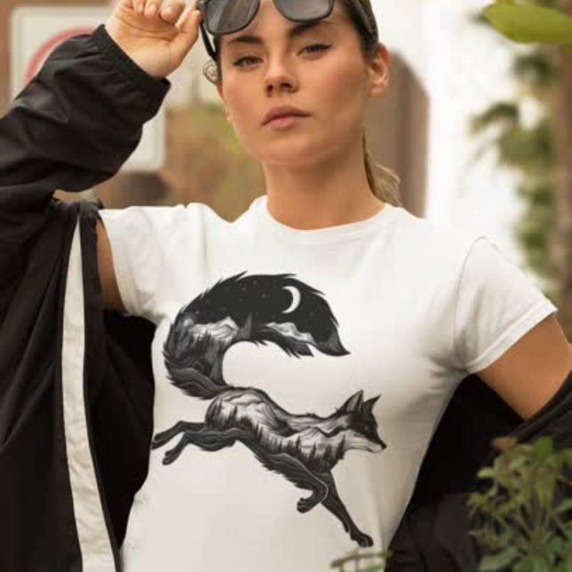 T-shirt Fox In Mountain (Créateur téléchargé)