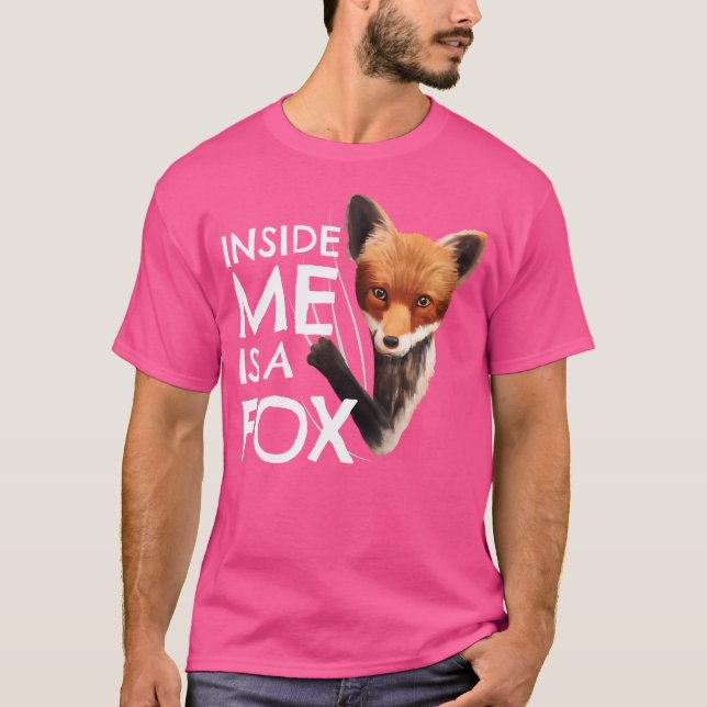 T-shirt Fox Inside Me Vêtements Drôle Fox (Devant)