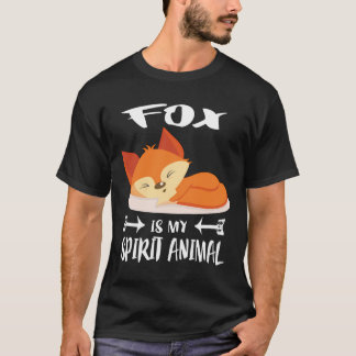T-shirt Fox is My Spirit Animal Funny Cadeau