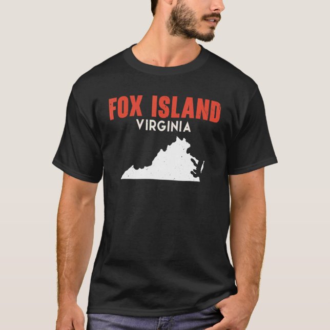 T-shirt Fox Island Washington USA State America Travel Éta (Devant)
