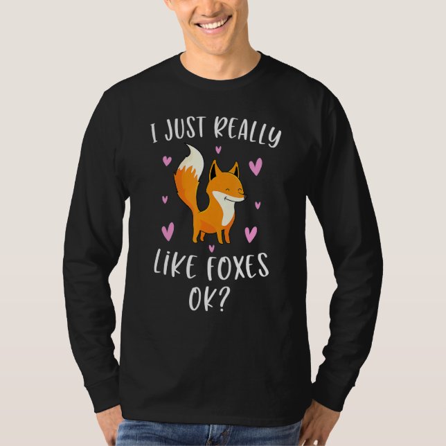T-shirt Fox J'Aime Vraiment Foxes Ok (Devant)