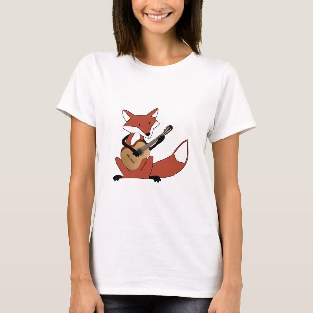 T-shirt Fox jouant la guitare (Devant)