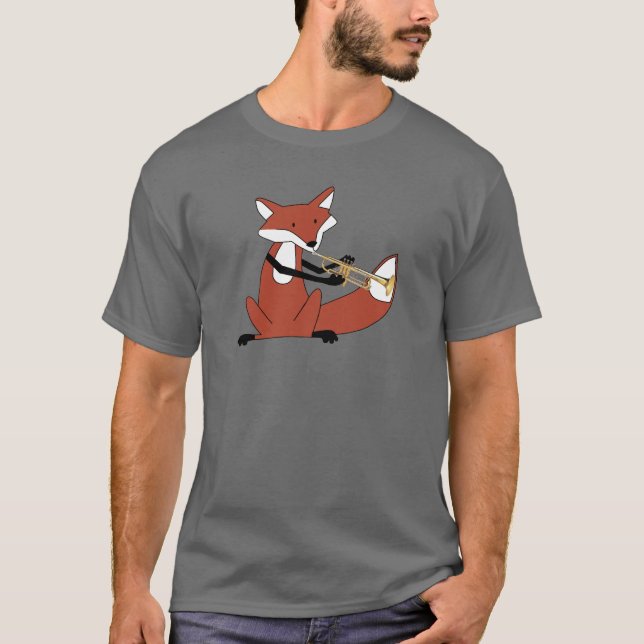 T-shirt Fox jouant la trompette (Devant)